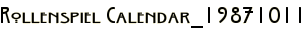 Rollenspiel Calendar_19871011
