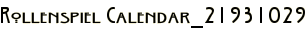 Rollenspiel Calendar_21931029