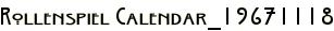 Rollenspiel Calendar_19671118
