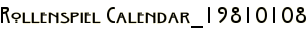 Rollenspiel Calendar_19810108