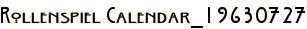 Rollenspiel Calendar_19630727