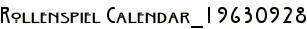 Rollenspiel Calendar_19630928