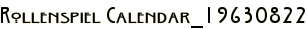Rollenspiel Calendar_19630822