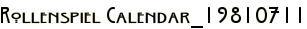 Rollenspiel Calendar_19810711