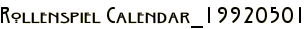 Rollenspiel Calendar_19920501