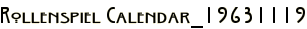 Rollenspiel Calendar_19631119