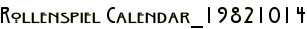 Rollenspiel Calendar_19821014