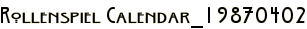 Rollenspiel Calendar_19870402