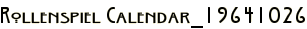Rollenspiel Calendar_19641026