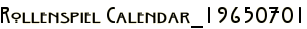 Rollenspiel Calendar_19650701