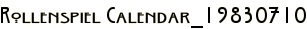 Rollenspiel Calendar_19830710