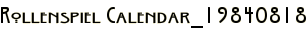 Rollenspiel Calendar_19840818