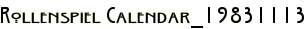 Rollenspiel Calendar_19831113