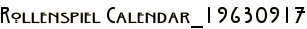 Rollenspiel Calendar_19630917