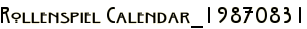 Rollenspiel Calendar_19870831