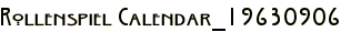Rollenspiel Calendar_19630906