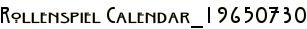 Rollenspiel Calendar_19650730