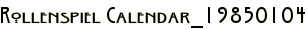 Rollenspiel Calendar_19850104