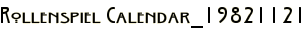 Rollenspiel Calendar_19821121