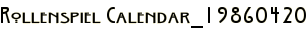 Rollenspiel Calendar_19860420