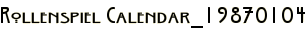 Rollenspiel Calendar_19870104