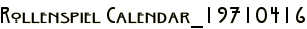 Rollenspiel Calendar_19710416