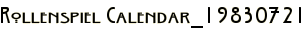 Rollenspiel Calendar_19830721