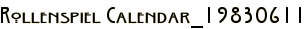 Rollenspiel Calendar_19830611