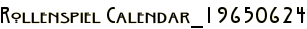Rollenspiel Calendar_19650624