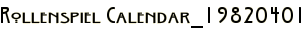 Rollenspiel Calendar_19820401