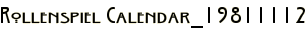 Rollenspiel Calendar_19811112