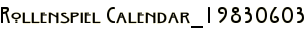 Rollenspiel Calendar_19830603