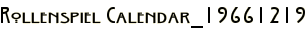 Rollenspiel Calendar_19661219