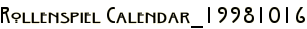 Rollenspiel Calendar_19981016