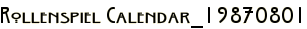 Rollenspiel Calendar_19870801