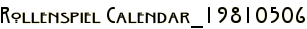 Rollenspiel Calendar_19810506