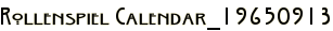 Rollenspiel Calendar_19650913