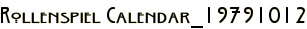 Rollenspiel Calendar_19791012