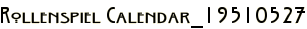 Rollenspiel Calendar_19510527