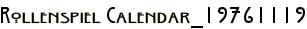 Rollenspiel Calendar_19761119