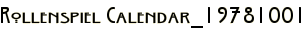 Rollenspiel Calendar_19781001