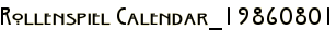 Rollenspiel Calendar_19860801