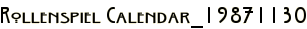 Rollenspiel Calendar_19871130