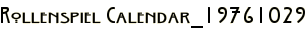 Rollenspiel Calendar_19761029