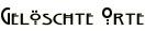 Gelöschte Orte