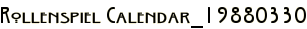 Rollenspiel Calendar_19880330