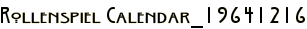 Rollenspiel Calendar_19641216