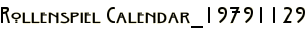 Rollenspiel Calendar_19791129