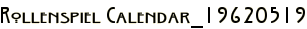 Rollenspiel Calendar_19620519