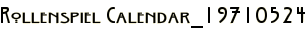 Rollenspiel Calendar_19710524